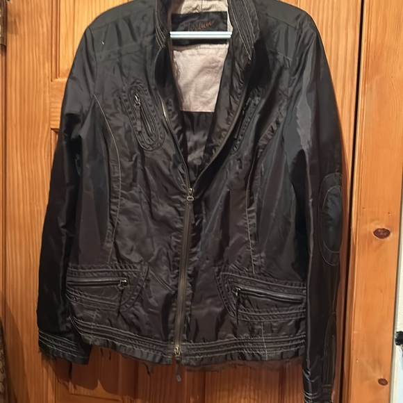 Deep brown Jacket with a lacy edging - Picture 6 of 7